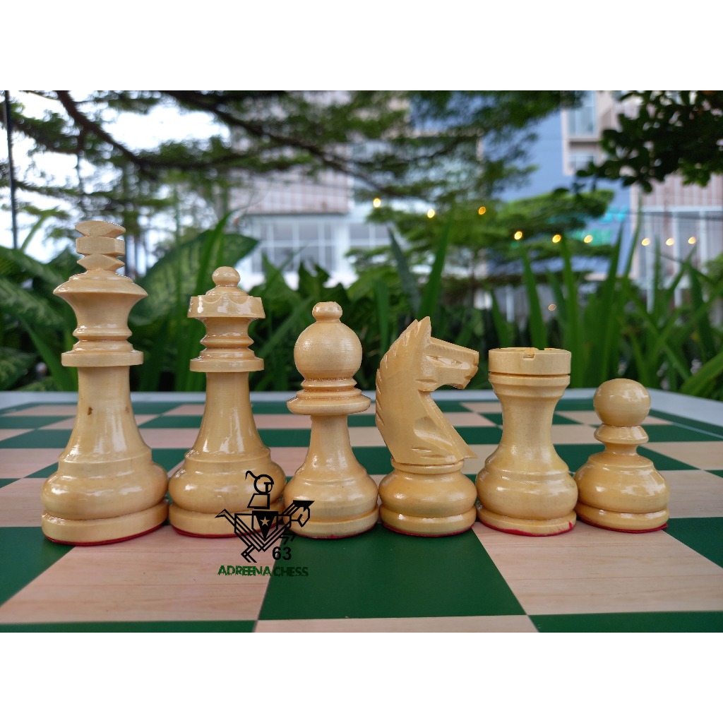 Bidak/Buah Catur Kayu Mentaos Model Kuda Truno Standar Turnamen