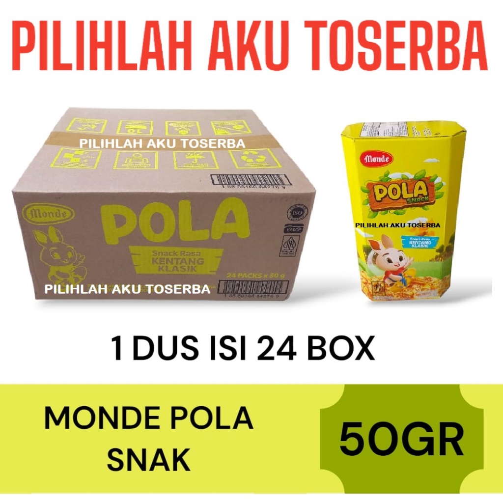 

Monde POLA SNACK 50 gr - ( HARGA 1 DUS isi 24 )