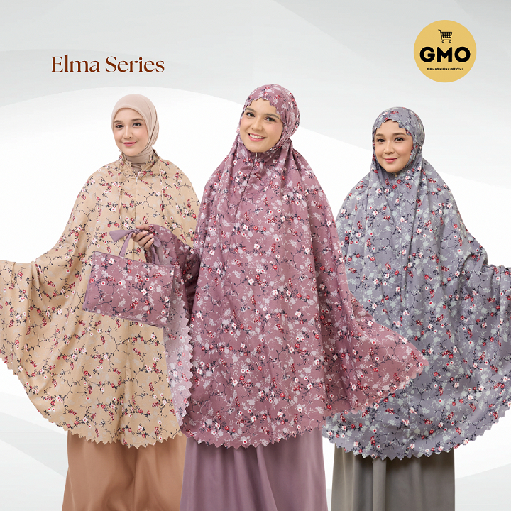 Mukena Alisya Dewasa 2in1 Katun Microtex Premium ELMA Series – Semi Jumbo, Mewah & Nyaman untuk Leba