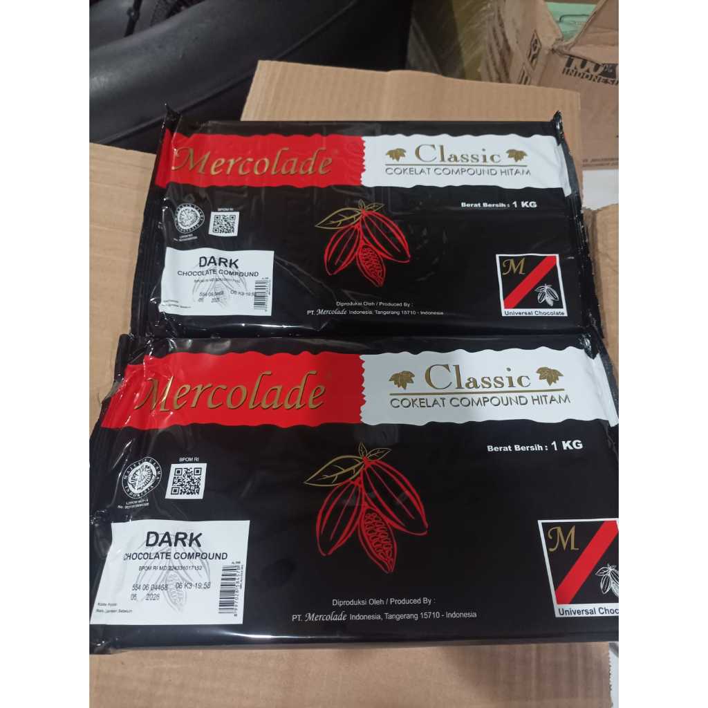 

Coklat Mercolade Classic compound hitam 1 kg exp 06-2026