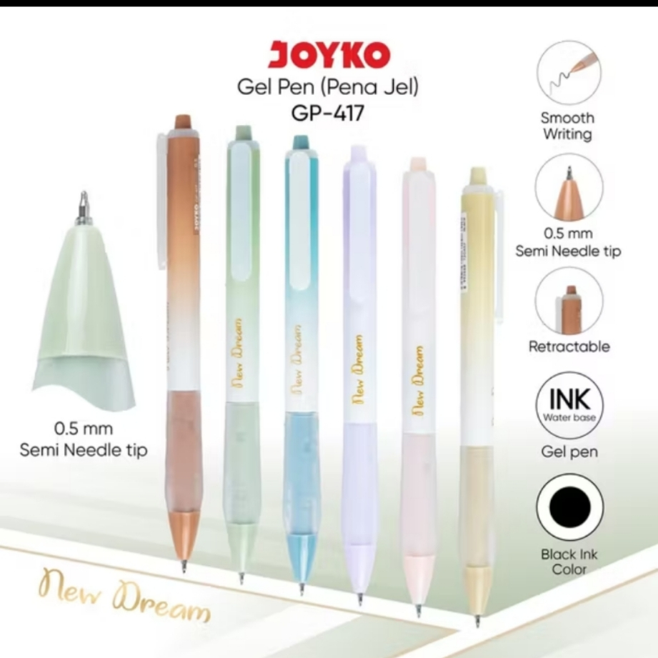 

Joyko Pena Gel Pen Pulpen GP-417 New Dream Gel 0.5 mm