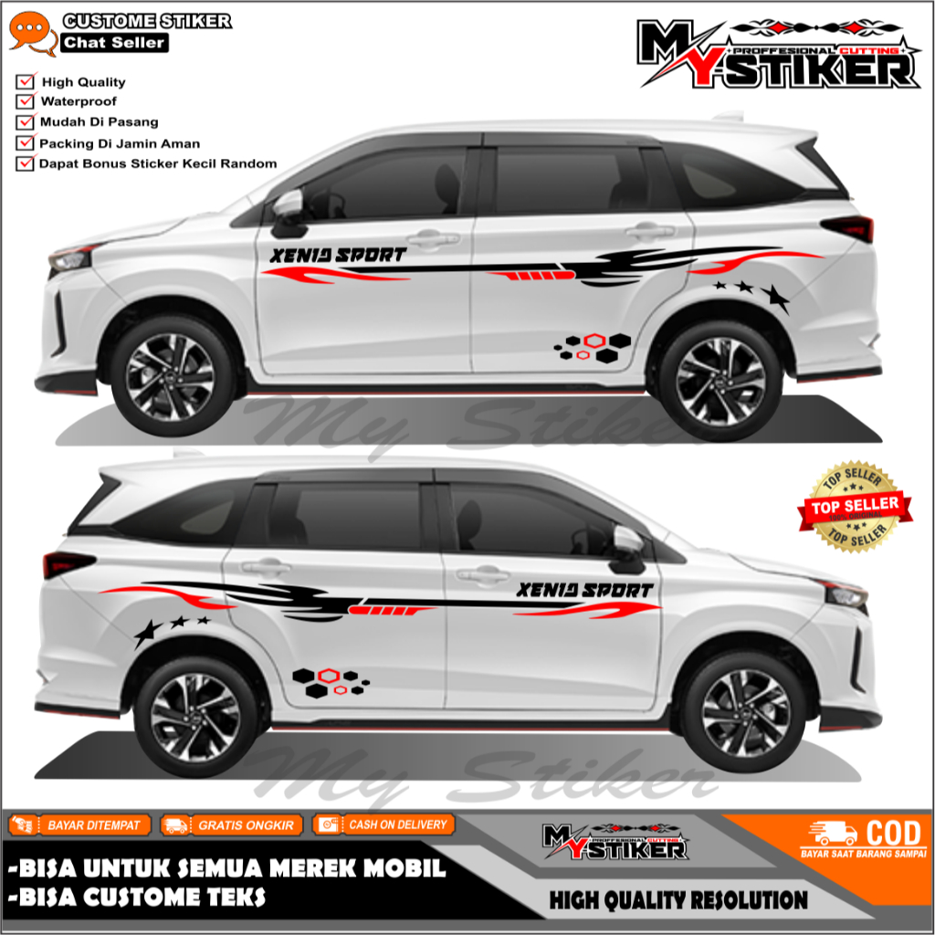 Stiker Cutting Mobil Toyota Avanza Xenia Innova Terbaru List Body Mobil ALL New Xenia Sport