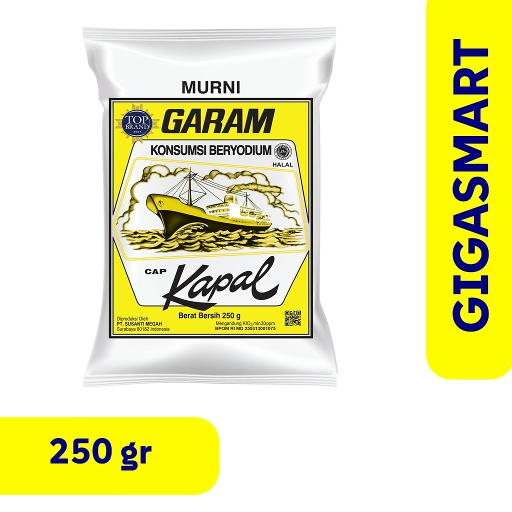 

Garam Cap Kapal Kemasan 250gr