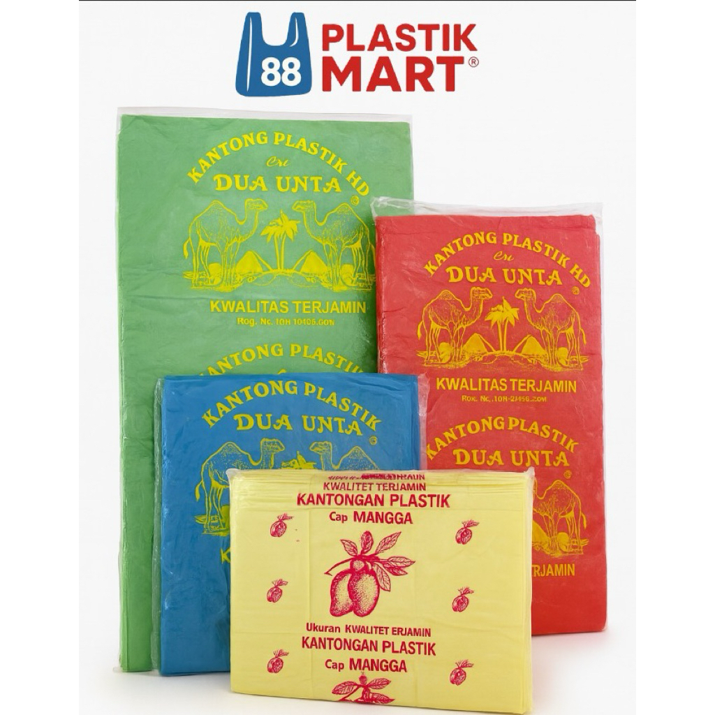 Kantong Plastik Kresek Asoy dua unta 4ons warna 15 19 24 27 35