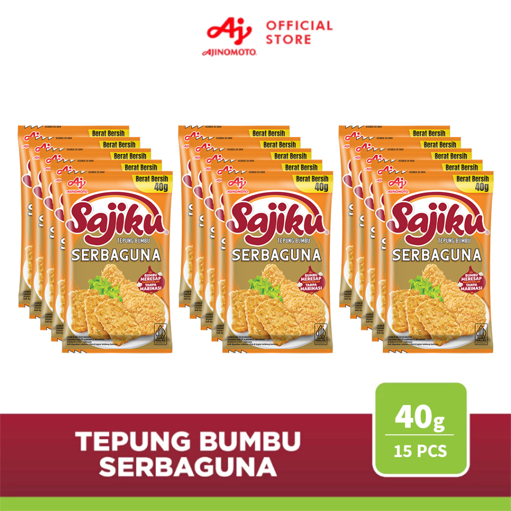 

Sajiku® Tepung Bumbu Serba Guna Sachet 40g (15 pcs)