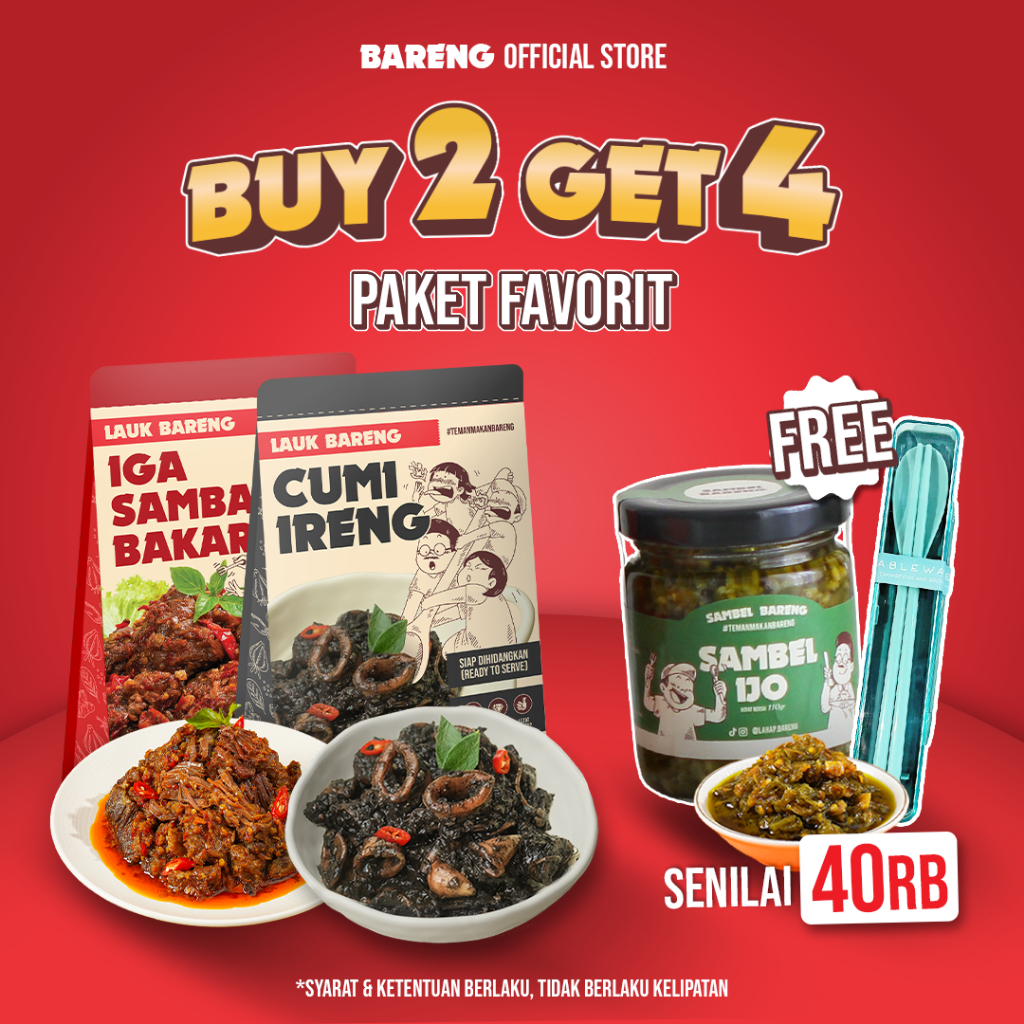 

PAGAMART [BUY 2 GET 4} LAHAP BARENG - PAKET LAUK FAVORIT 2 LAUK MAKANAN INSTANT READY TO EAT, REAL