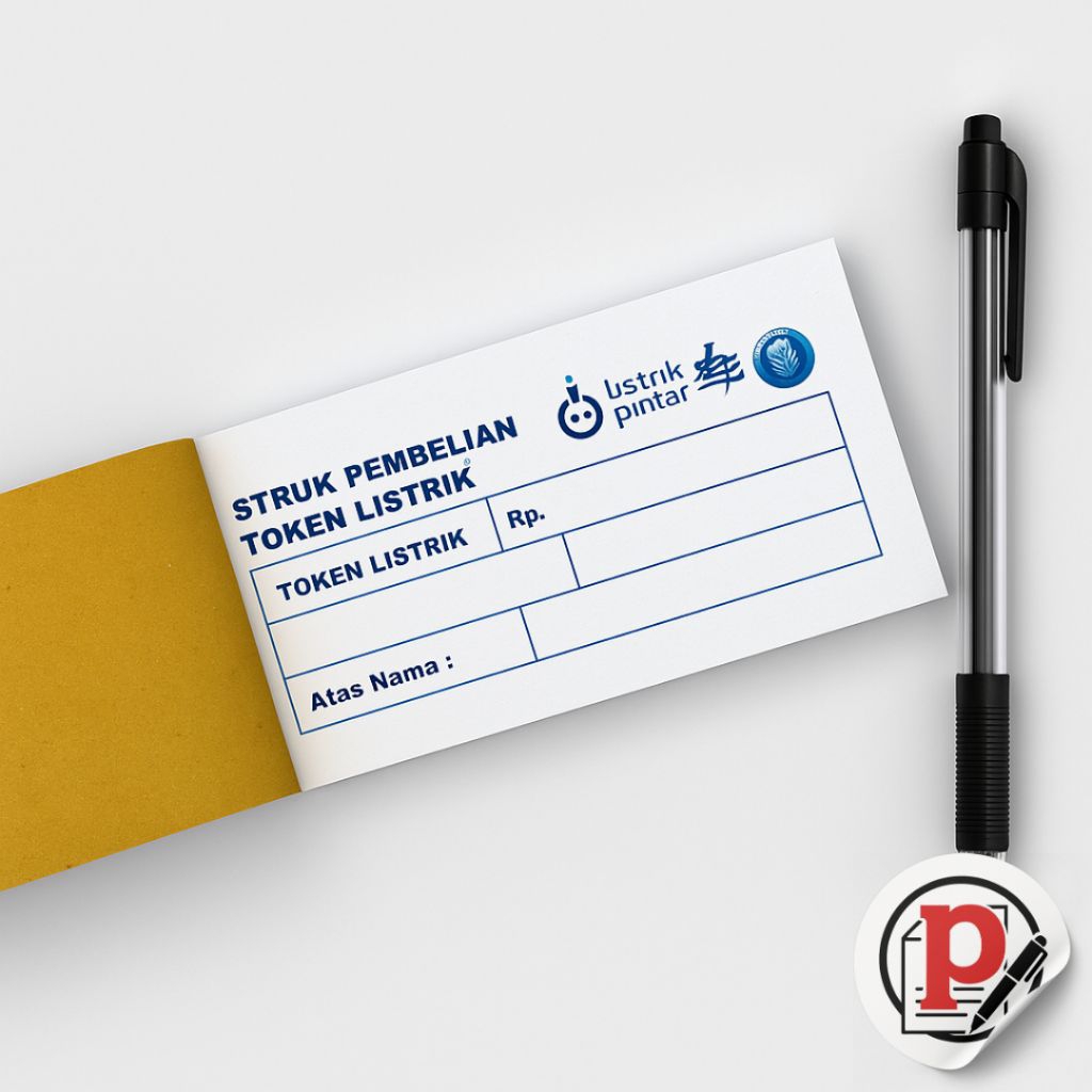 

(ISI 100 LEMBAR) MINI STRUK TOKEN LISTRIK / MINI STRUK PEMBELIAN TOKEN LISTRIK