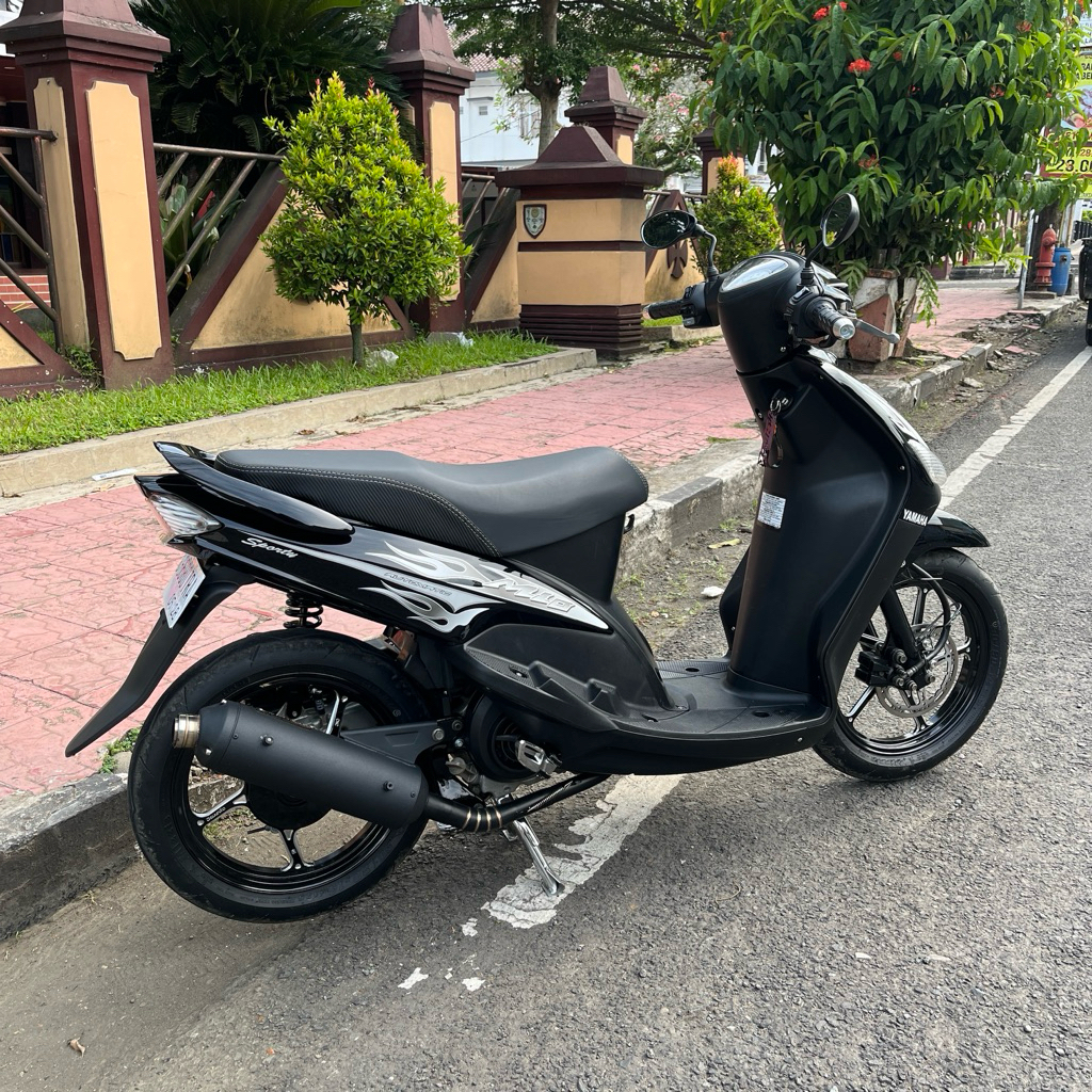 knalpot mio sporty standart racing original hitech project bas adem,teriak,gahar pnp mio sporty/smil