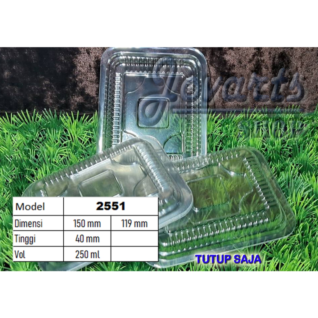 BX 2551 / P 435 TUTUP MIKA Cup Alumunium Foil Kotak