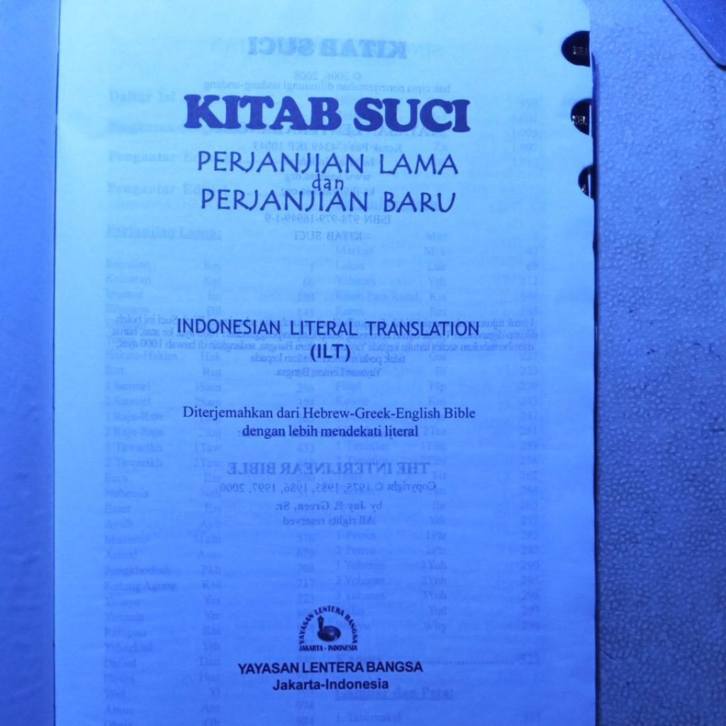 Alkitab versi Indonesian Literal Translation