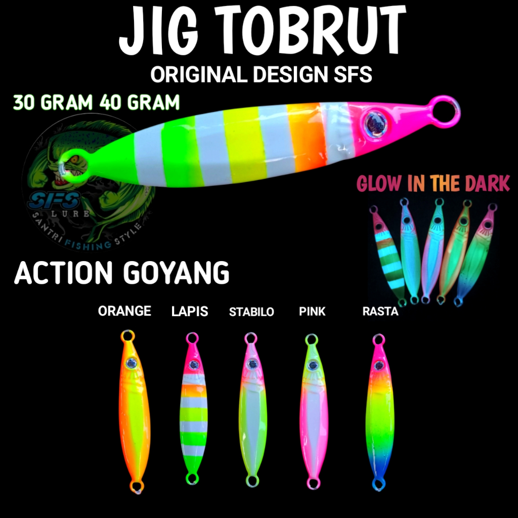 Metal jig Tobrut full gid 40gram 30gram micro jig 30gram metal jig micro jig umpan pancing TBFG