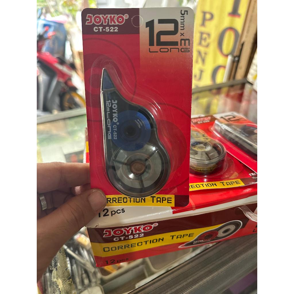 

CORRECTION TAPE CT - 522 JOYKO / TIP EX KERING / KERTAS 12 M