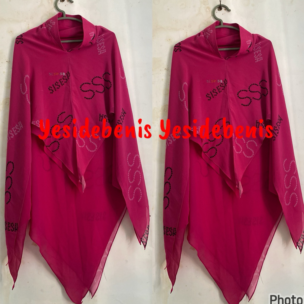preloved khimar berkha warna fusia original sisesa