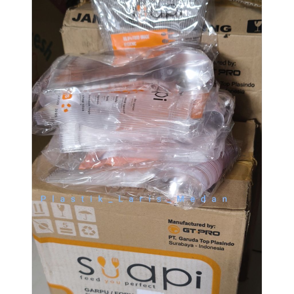 Sendok makan plastik bening Suapi