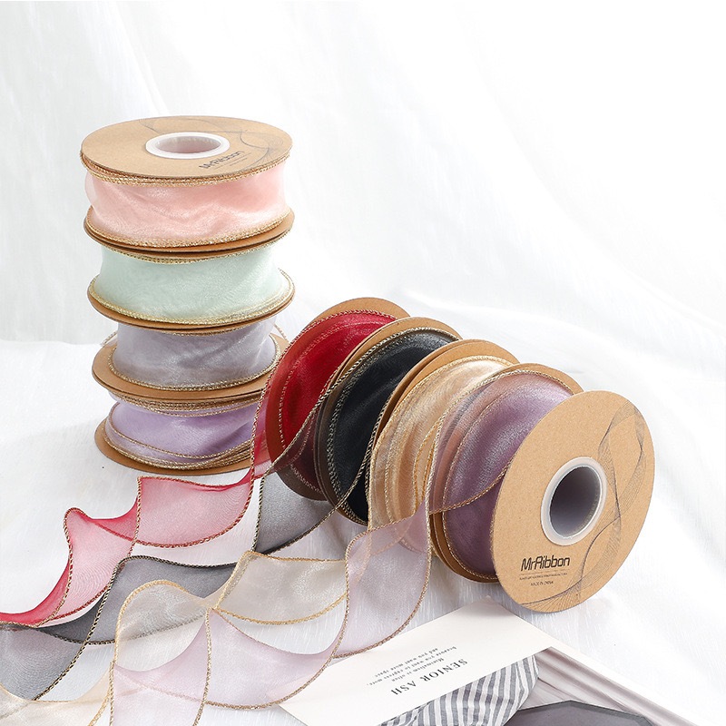 

FTT - Pita Chiffon Gelombang Polos Lebar 4cm/Pita Kado 4cm/Pita Dekorasi Buket/Fishtail Korea Ribbon