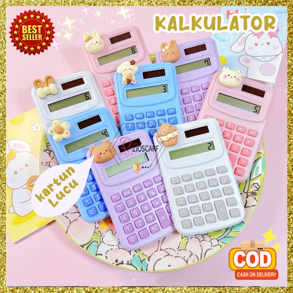 

Kalkulator Mini Lucu Portable Aksen Kartun Mini Pocket 8 Digit Perlengkapan Siswa Sekolah