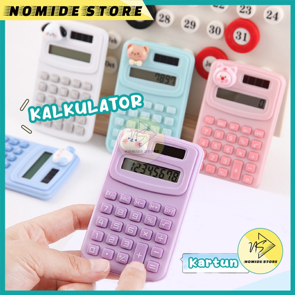 

Kalkulator Mini Portable Lucu Aksen Kartun Pocket 8 Digit Perlengkapan Menghitung Anak Sekolah