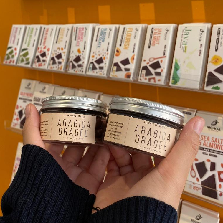 

NEW! Arabica Dragee - Coffe Beans Coated in Milk Chocolate by Nichoa