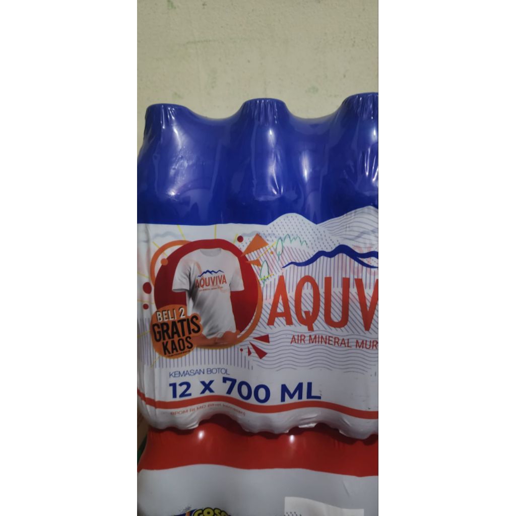 

Aquviva air mineral 600ml isi 12 botol per pak. Khusus instan dan sameday.