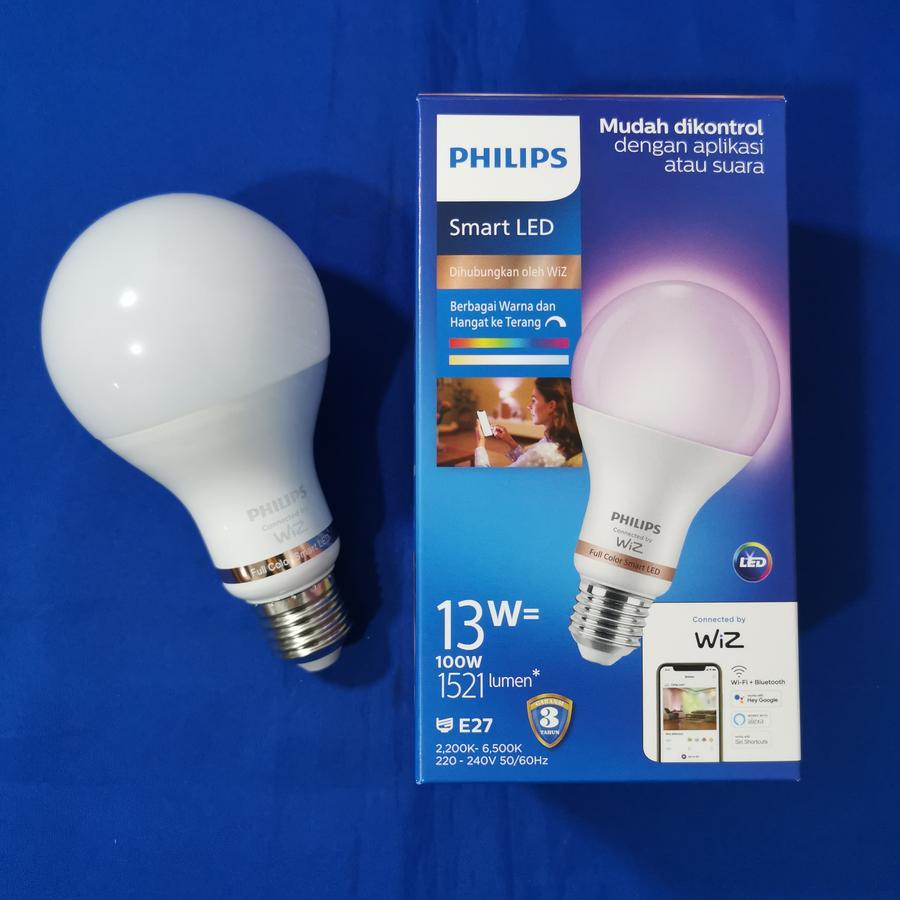 Lampu Bohlam LED Smart Wifi Bluetooth Wiz 13W RGB Philips