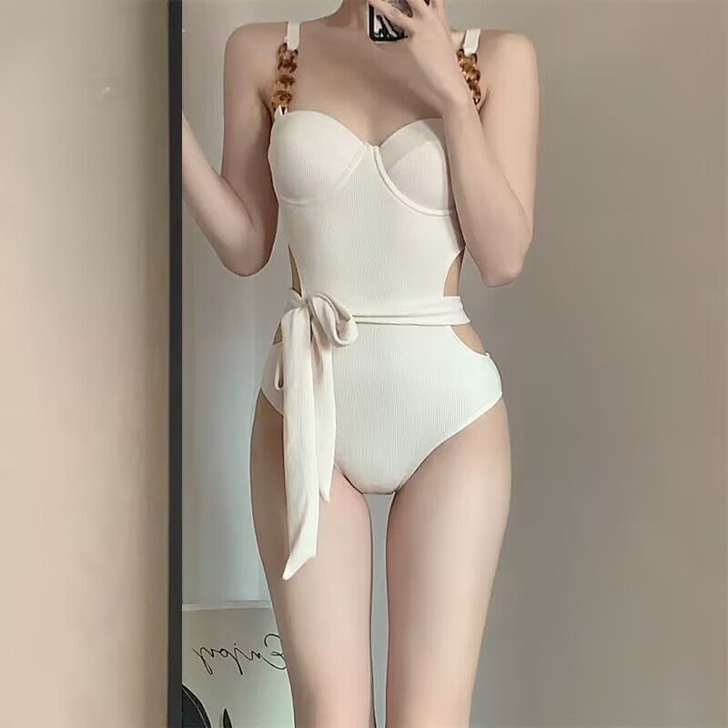 Mode Baju Renang One-piece Wanita Desain Khusus Rempah-rempah Rempah-rempah Spa Seksi / Bahannya Oke