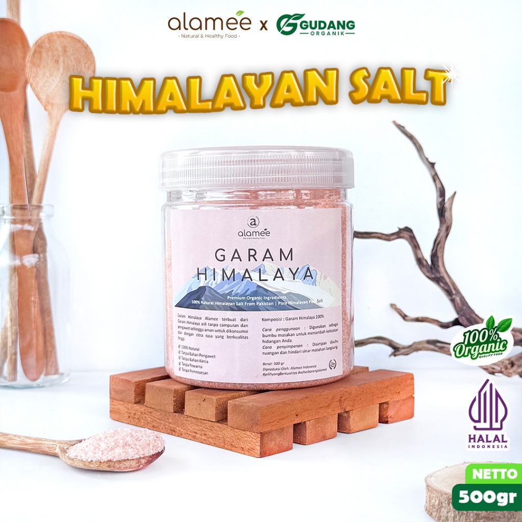 

Garam Himalaya 500 G Pink Himalayan Sea Salt Pakistan gudang organik