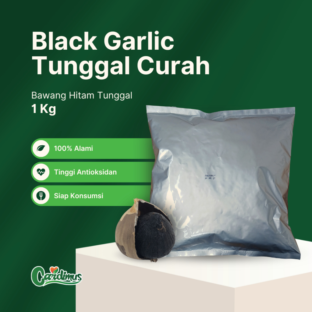 

Black Garlic Tunggal Curah 1 kg - Bawang Hitam Tunggal Pecah Kulit
