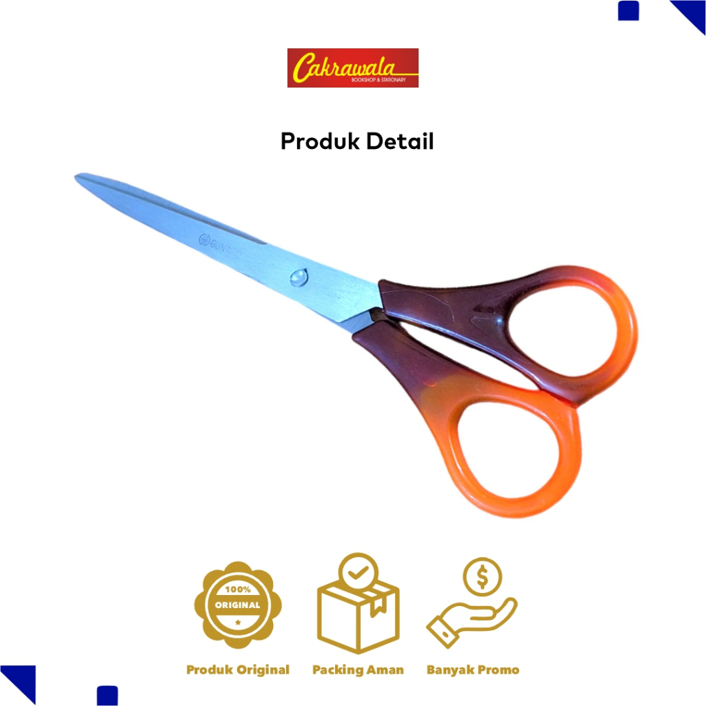 

GUNINDO Gunting Kertas | Gunting Serbaguna Tajam | Gunting Kantor Sekolah Rumah | Alat Tulis