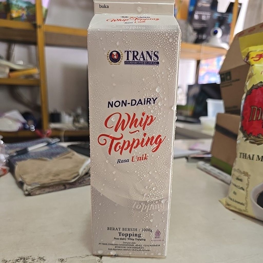 

Whipping Cream Trans standard internasional non dairy BEKU (KHUSUS INSTAN/ GOSEND) / Trans non dairy whip topping rasa unik 1KG