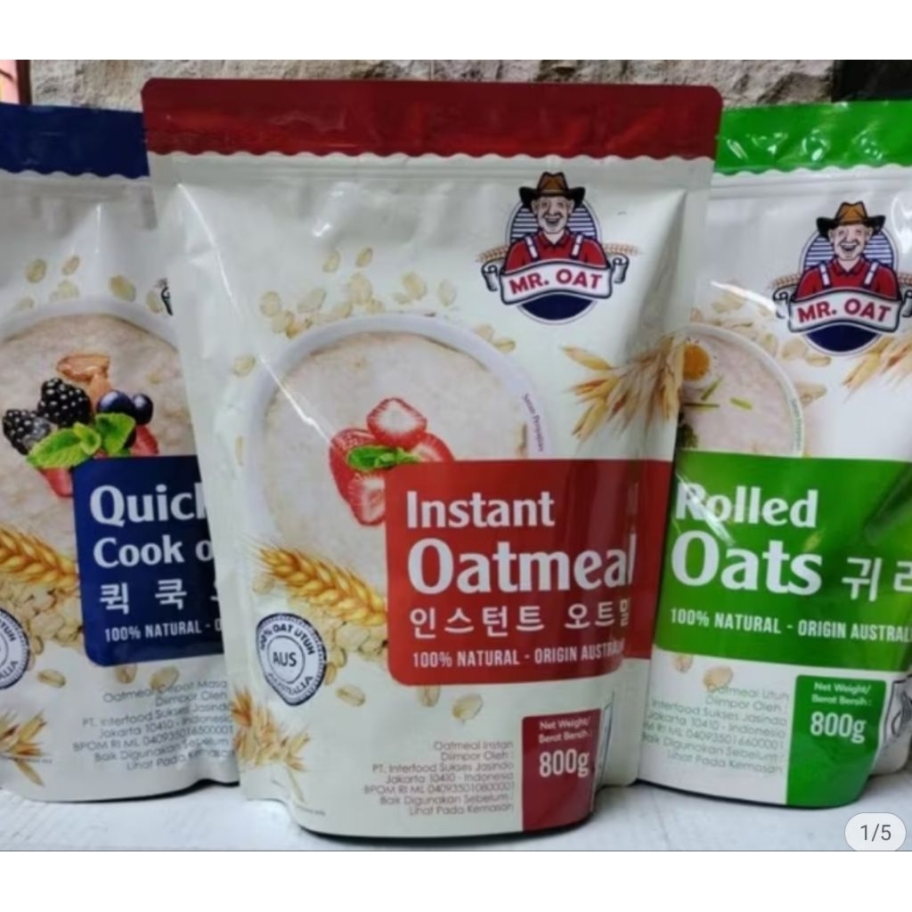 

MR. OUT OUTMEAL INSTAN DAN QUICK COOK 800GR