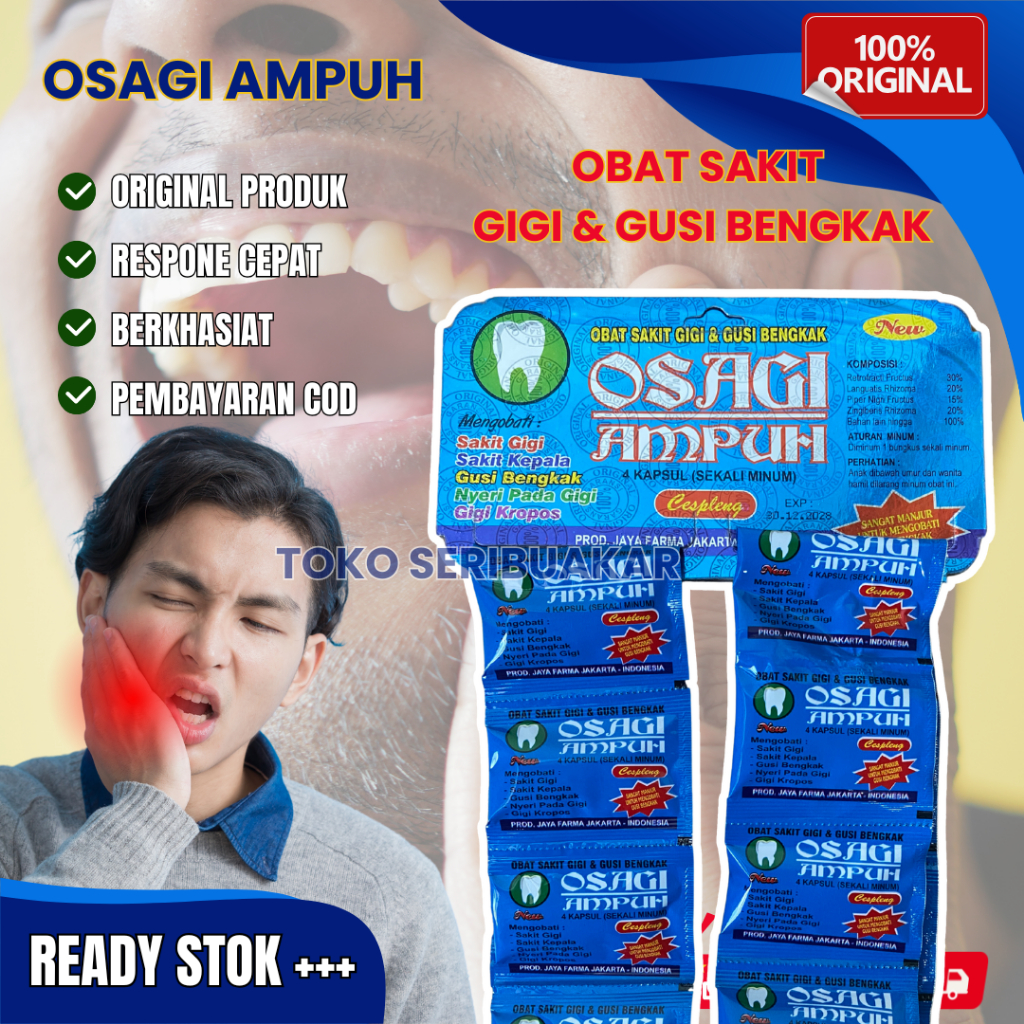 

Osagi Ampuh Obat Sakit Gigi Renceng 20 Sachet