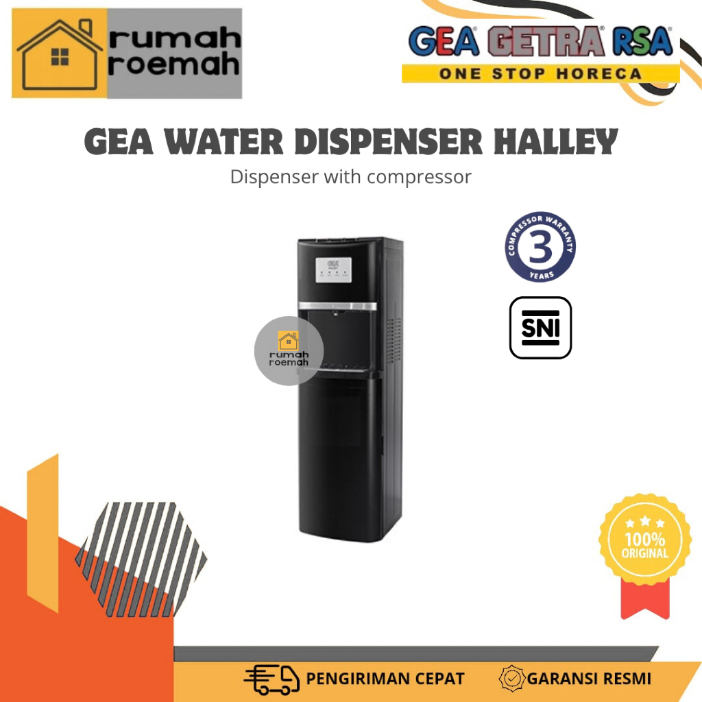 GEA WATER DISPENSER HALLEY (dispenser with compressor)/GEA WATER DISPENSER GALON BAWAH HALLEY/DISPEN