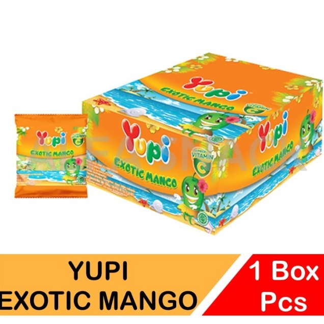 

YUPI EXOTIC MANGO BOX ISI 24 PCS @6 GRAM.