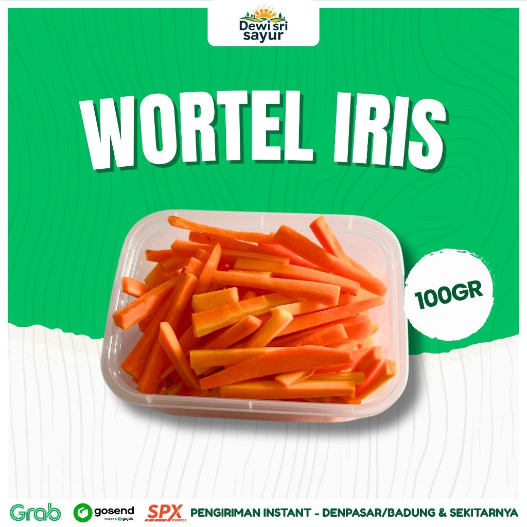 

Wortel Iris 100gr – Dewi Sri Sayur
