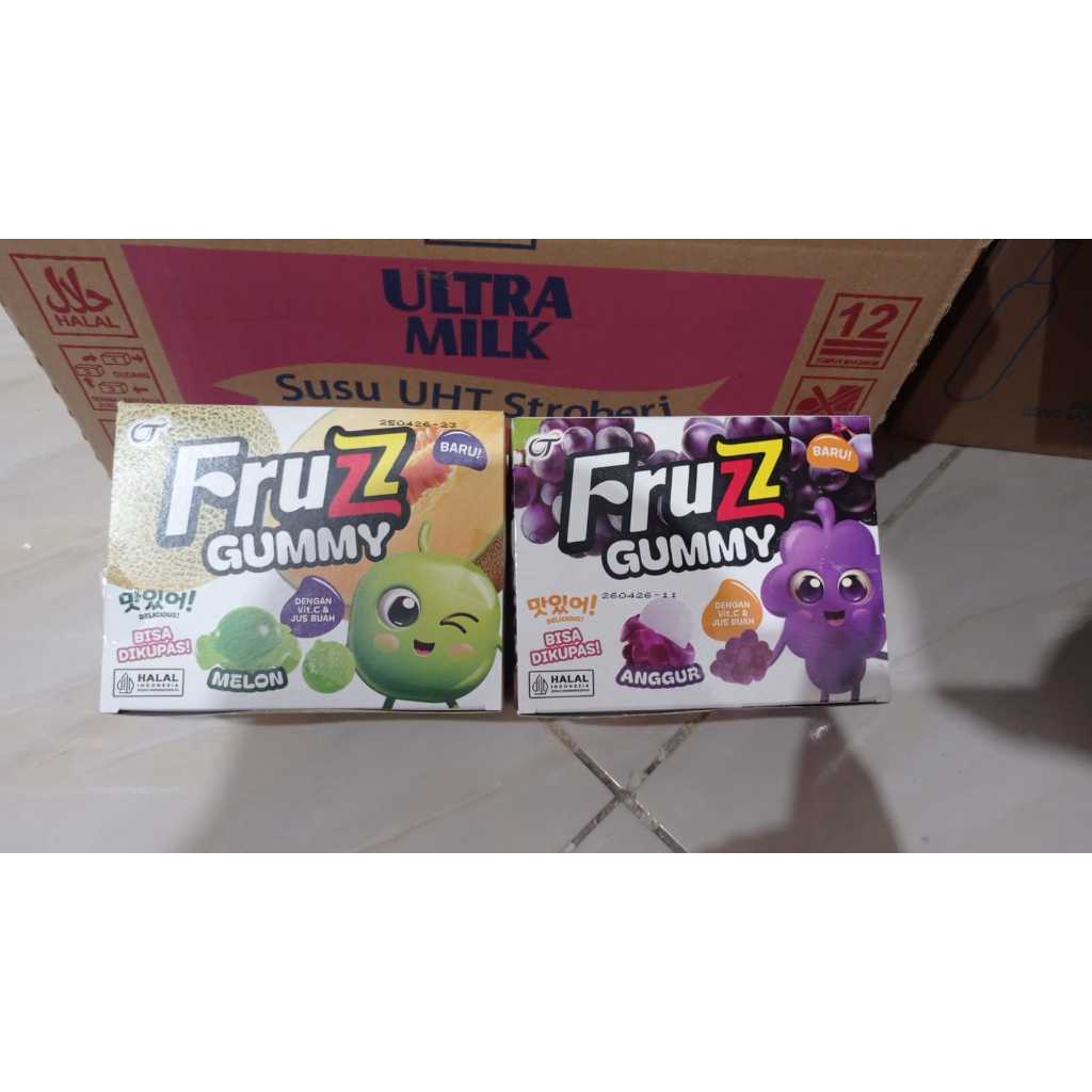 

( Perbox Isi 24 ) FRUZZ GUMMY Dengan Vitamin C & Jus Buah Isi 24 x 5Gr - Permen kenyal manis