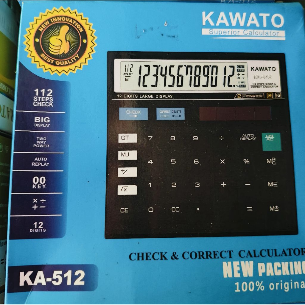 

kalkulator merek Kawato dengan model KA-512