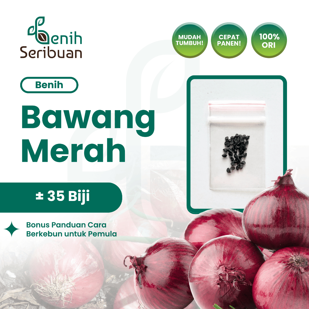 35 Bibit Bawang Merah Lokananta Cap Panah Merah - Benih Tanaman Sayur Sayuran Seribuan