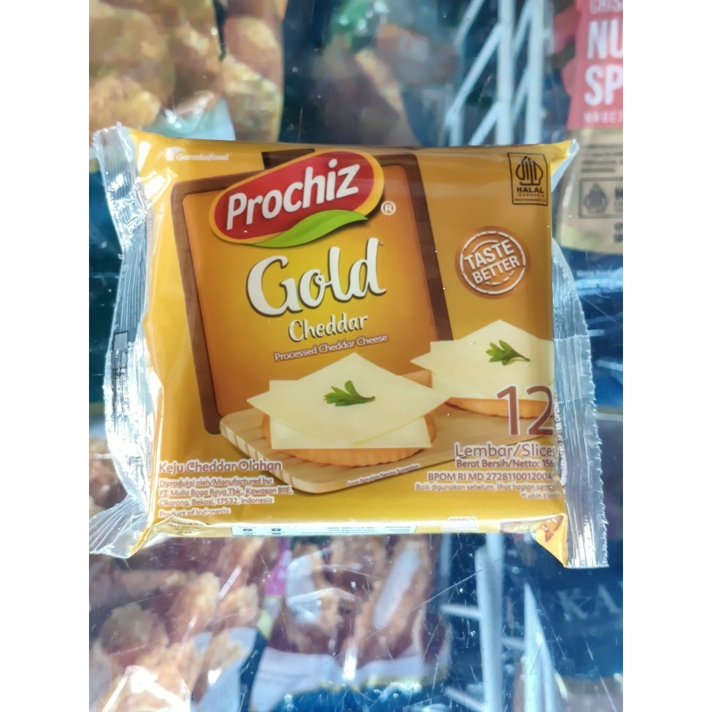 

Prochiz Slices Gold Cheddar – 12 Lembar (156gr)