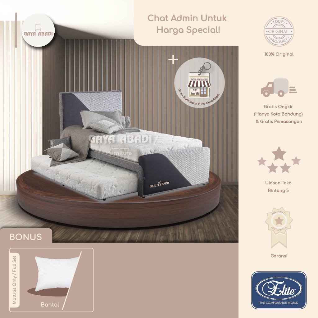 Springbed Elite 3 In 1 Beauty Spine / Kasur Sorong Elite 3In1 Beauty Spine - Elite Springbed