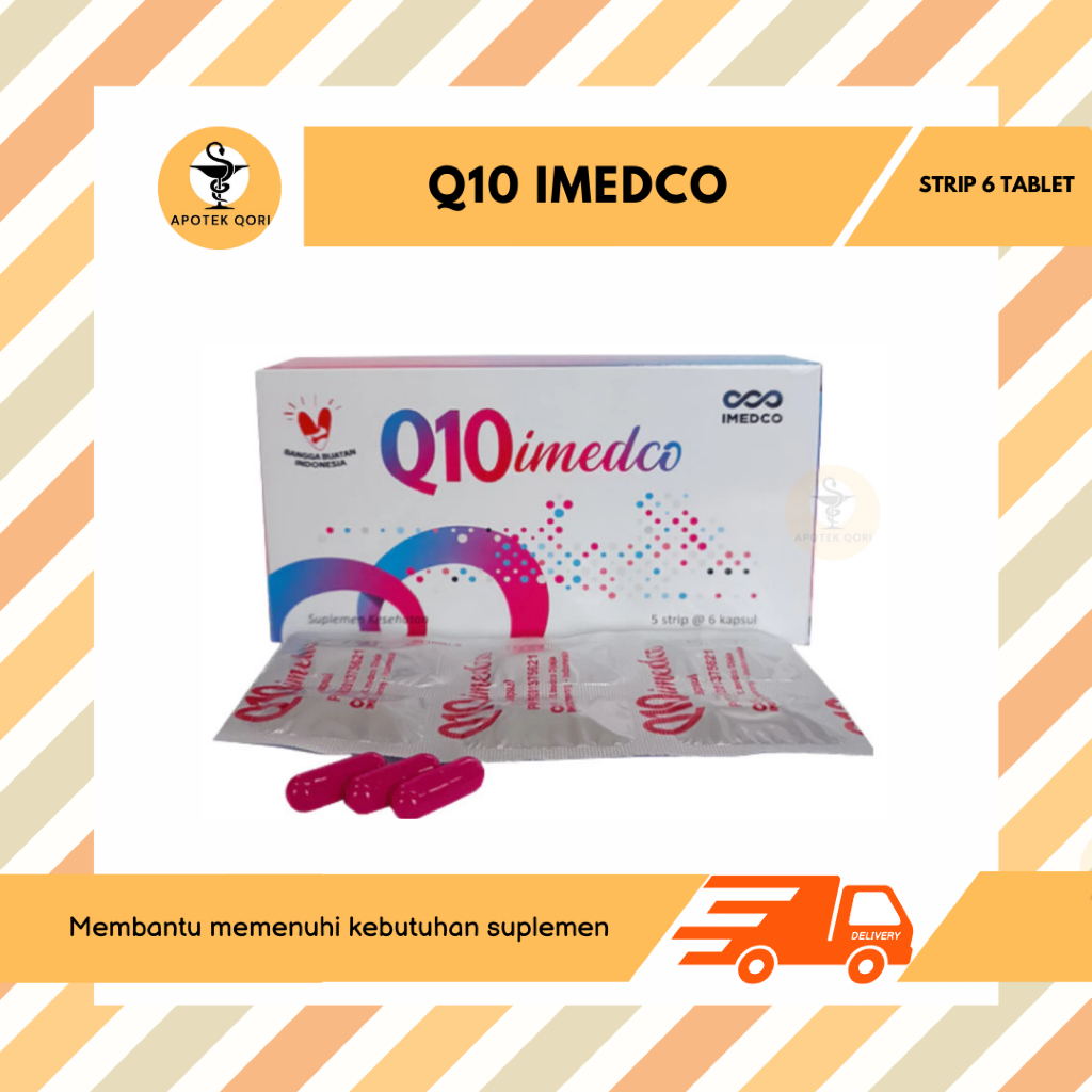 Q10 IMEDCO STRIP 6 KAPSUL / COENZYME Q10 100 MG / SUPLEMEN PROMIL / KESUBURAN PRIA