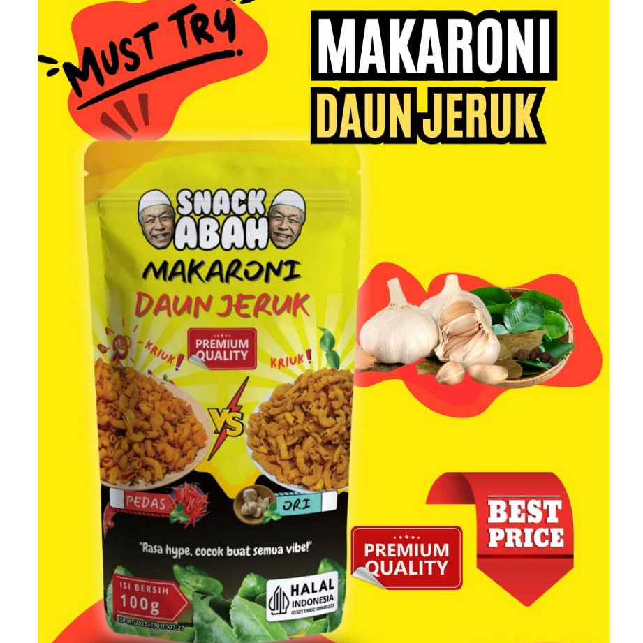 

Makaroni Daun Jeruk 100 Gram Snack Abah Makaroni Pedas Makaroni Original Makaroni Asin