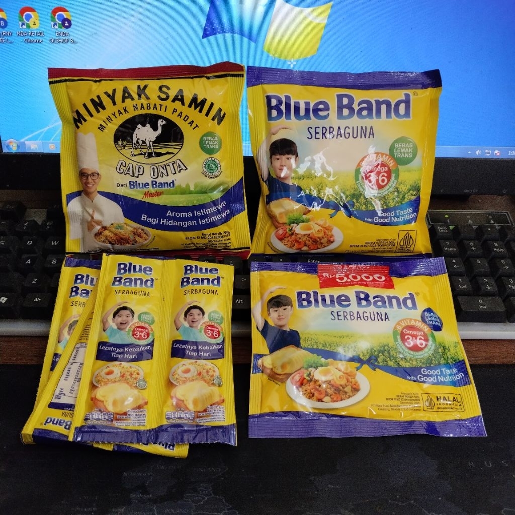 

BLUE BAND Serbaguna Margarin 200g 100g 15g x 6 Sachet / Minyak Samin BlueBand Cap ONTA 200 GR / Blue Band All Varian