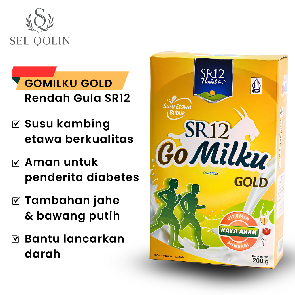 

SR12 Gomilku Gold Susu Kambing Etawa Bubuk Rendah Lemak Tinggi Kalsium Bebas Gula 600gr / 200gr