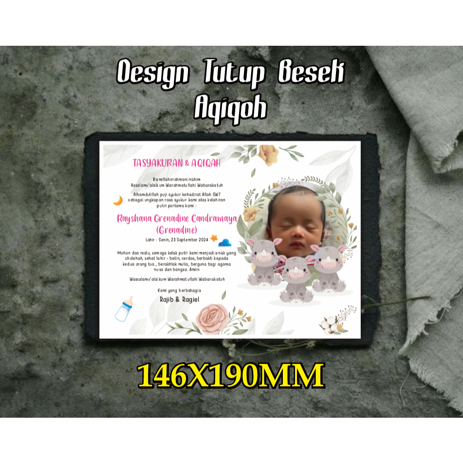 Tutup Besek Kertas Aqiqah Kartu Aqiqah Kartu Ucapan Aqiqah Aqiqah Anak Kartu Ucapan Anak Kertas Lahi