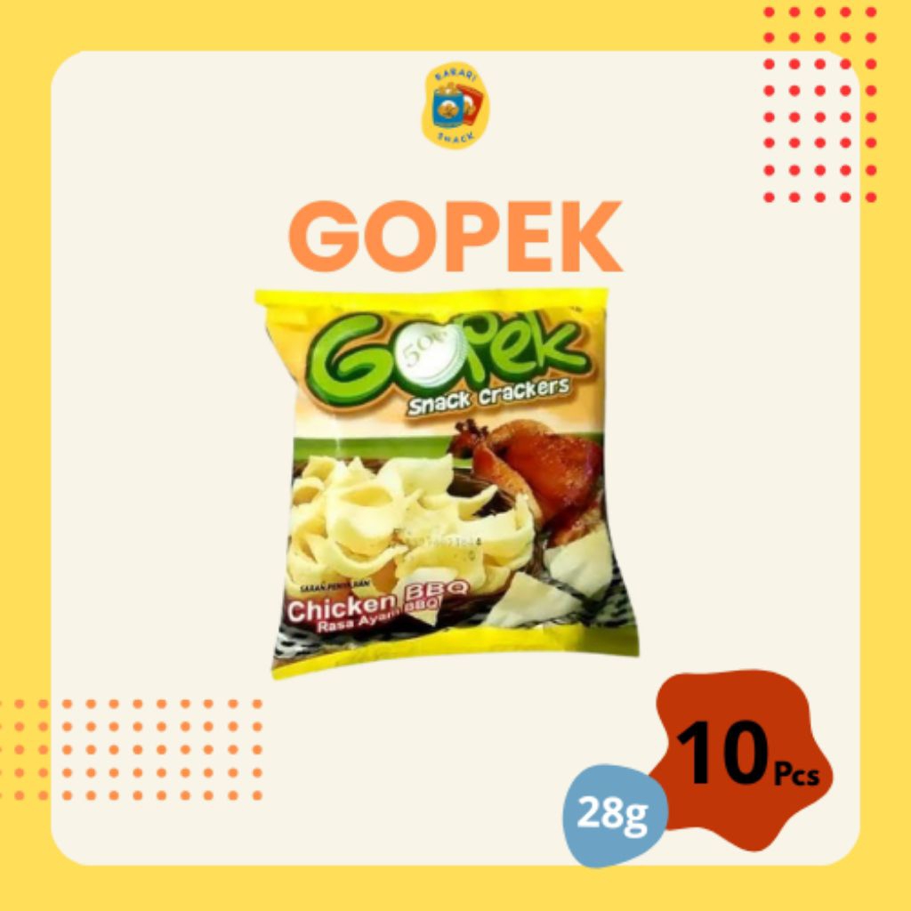 

RS Gopek (28g) camilan rasa Chicken Barbeque isi 10pcs