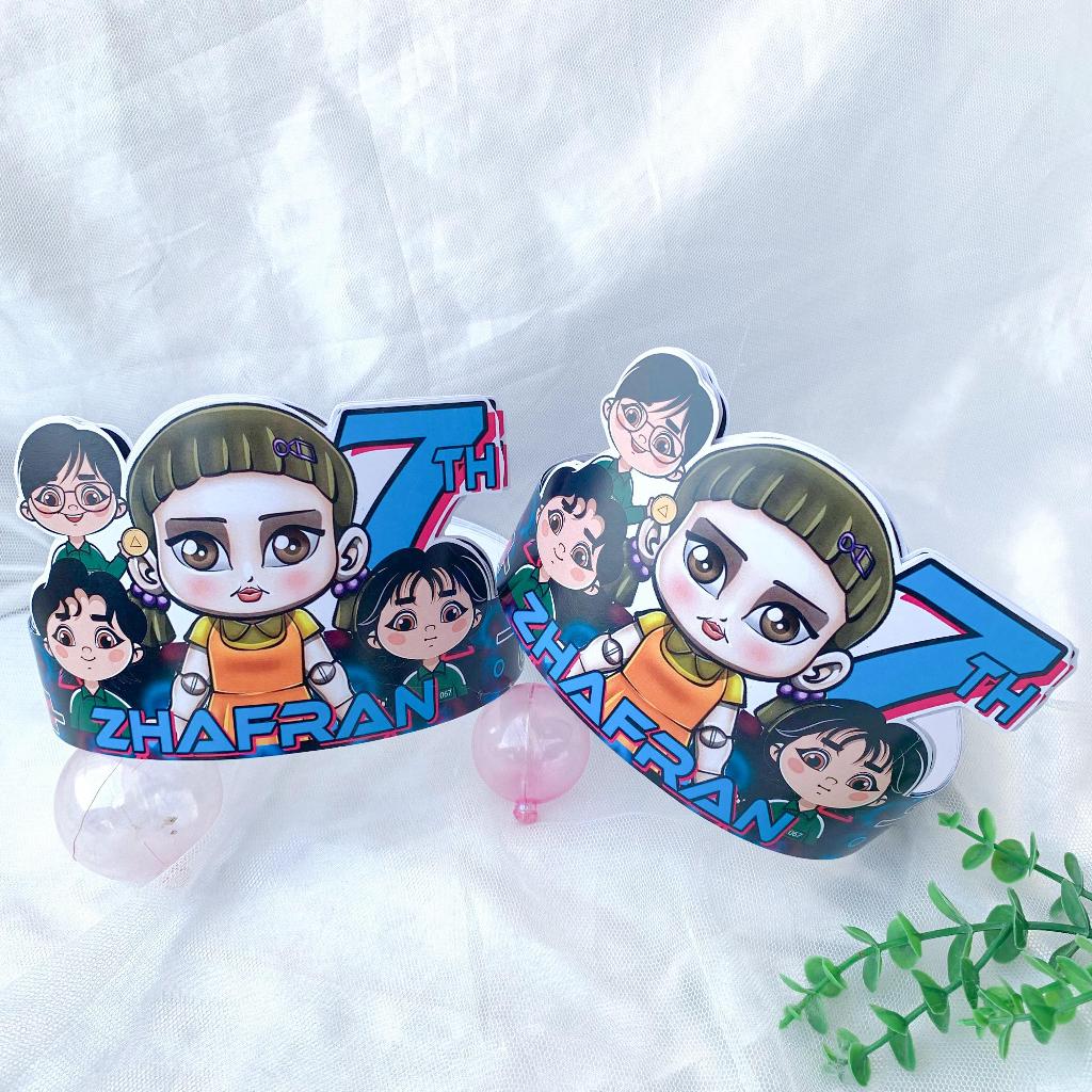 

Squid Game - Party Topi Ulang Tahun Anak / Hiasan Kepala Birthday Party