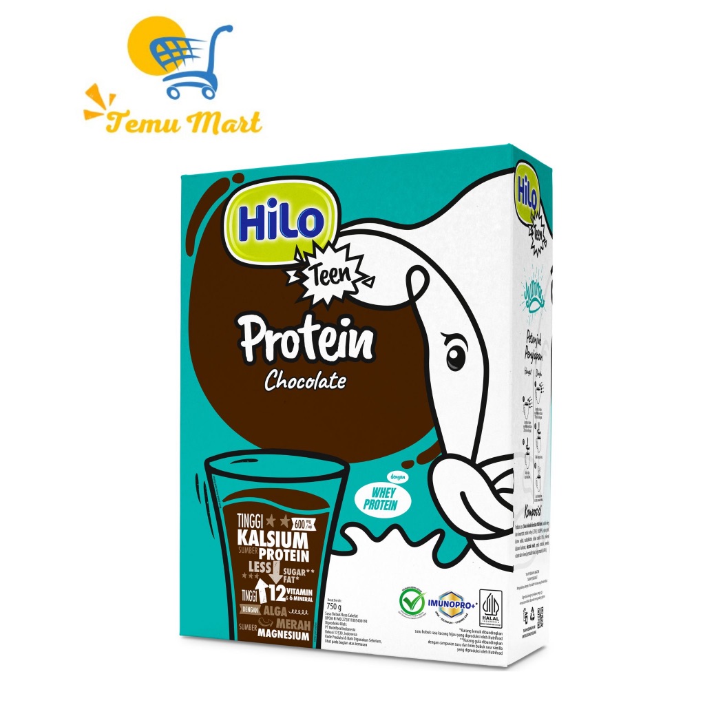

Hilo Teen Protein Chocolate Susu Bubuk Kalsium & Protein Rasa Cokelat 750 Gr / Hilo Teen Protein