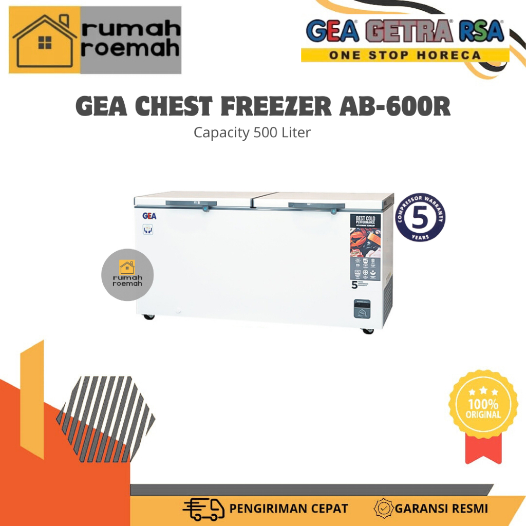 GEA CHEST FREEZER AB-600R/FREEZER BOX GEA KAPASITAS 500L/FREEZER BOX GEA
