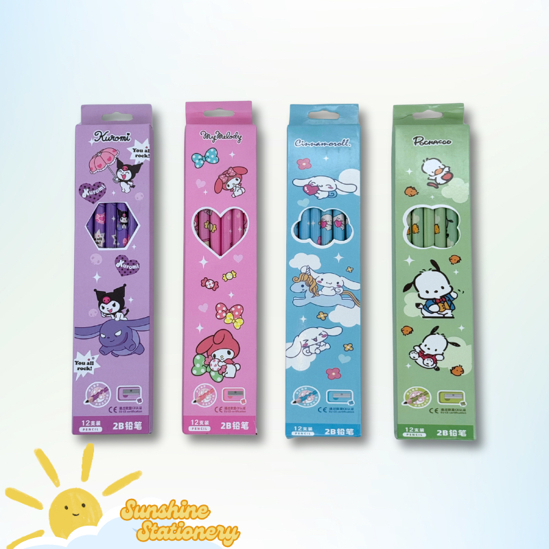 

[BOX/12PCS] SA Pensil Kayu 2B Sanrio 3661