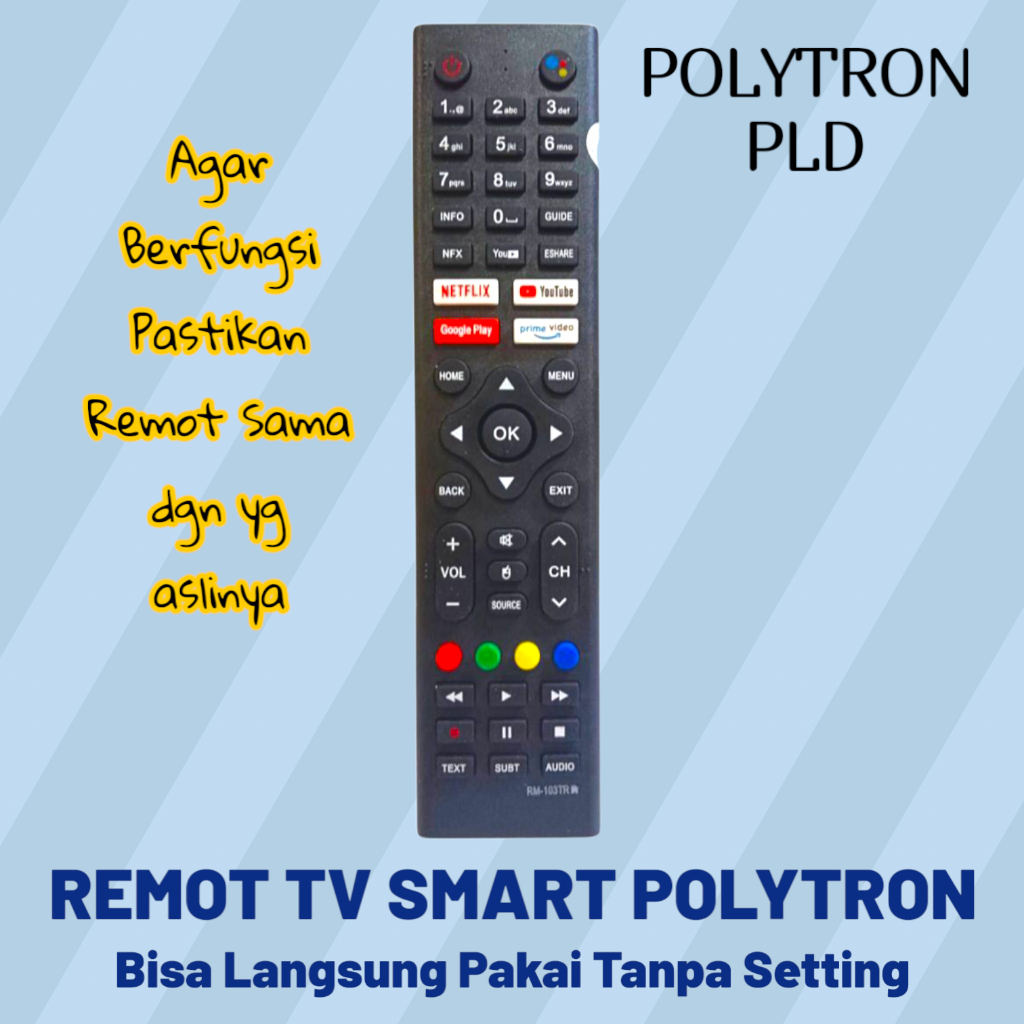 Remot Lcd Led Tv Smart POLYTRON Tipe PLD